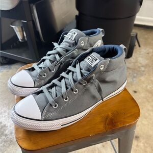 Converse Blue and Gray High-Tops